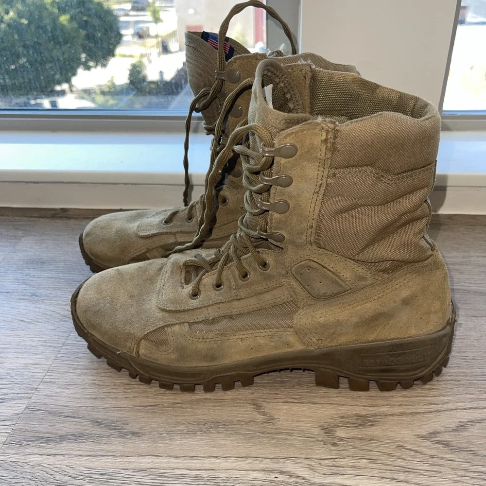 McRae Tactical HW Made In USA 8177 Mens Brown Suede Lace Up Tactical Boots 11.5R